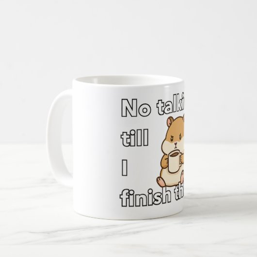 Funny cute Hamster Coffee Mug  コーヒーマグカップ (正面左)
