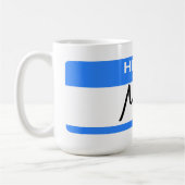 Funny Cute Hello! My Name Is Mom コーヒーマグカップ (左)