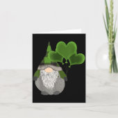 Funny Cute Irish Gnome St Patricks Day Heart Ballo カード (正面)