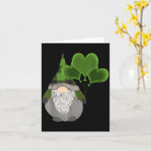 Funny Cute Irish Gnome St Patricks Day Heart Ballo カード (黄色い花)
