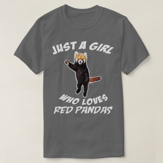 Funny Cute Just A Girl Who Loves Red Pandas  Tシャツ (デザイン正面)