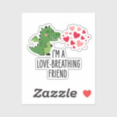 Funny Cute Love Breathing Dragon Friend シール (シート)