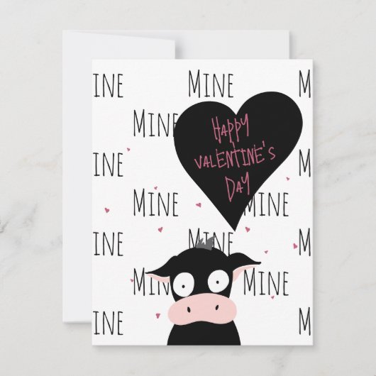 Funny Cute “Only Moooooo” Cow Pun  カード (正面)