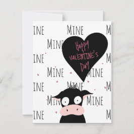 Funny Cute “Only Moooooo” Cow Pun  ノートカード