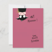 Funny Cute “Only Moooooo” Cow Pun  ノートカード (裏面)