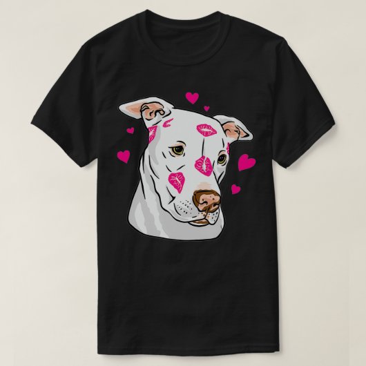 Funny Cute Pitbull , Rescue Dog  Tシャツ (デザイン正面)