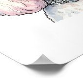 Funny Cute Poodle Too Glam Quote Poster ポスター (角)