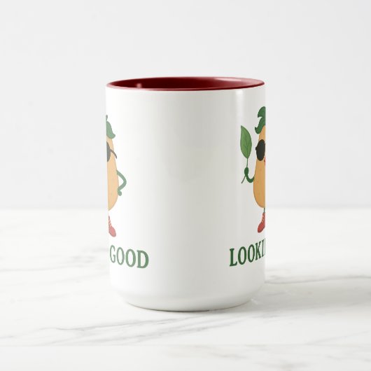 Funny Cute Potato Combo Mug マグカップ (中央)