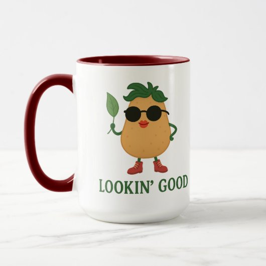 Funny Cute Potato Combo Mug マグカップ (左)