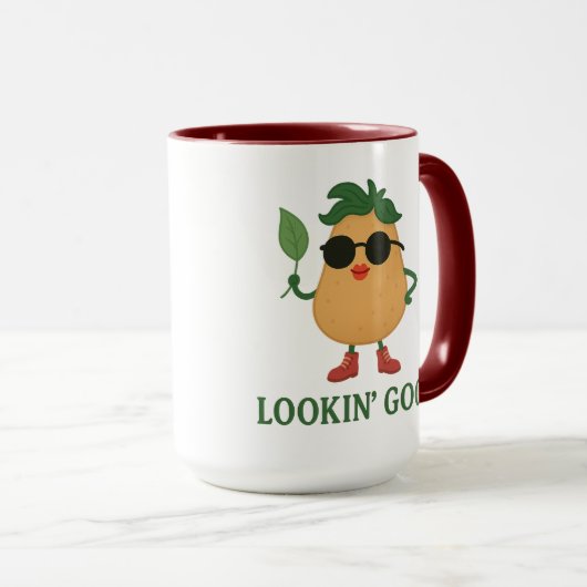 Funny Cute Potato Combo Mug マグカップ (正面右)
