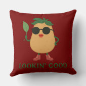 Funny Cute Potato Throw Pillow クッション (裏面)