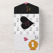 Funny Cute Puffer Fish Love Puns Proposal Card  オールインワン招待状 (外側)