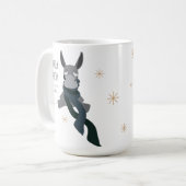 Funny Cute Sarcastically Merry Winter Donkey  コーヒーマグカップ (正面左)