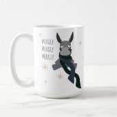 Funny Cute Sarcastically Merry Winter Donkey  コーヒーマグカップ (左)