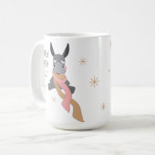 Funny Cute Sarcastically Merry Winter Donkey  コーヒーマグカップ (正面左)
