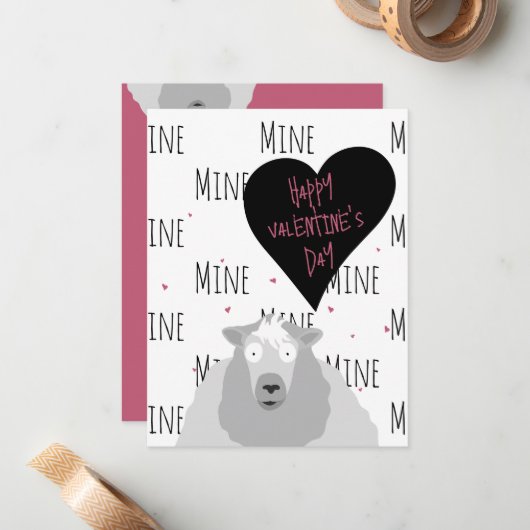 Funny Cute Sheeply The Best Sheep Pun  ノートカード (正面/裏面インサイチュ)