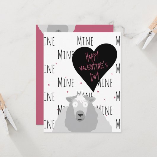 Funny Cute Sheeply The Best Sheep Pun Customizable カード (正面/裏面インサイチュ)