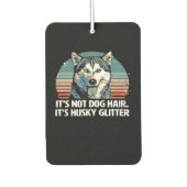 Funny & Cute Siberian Husky Dog Glitter Classic T- カーエアーフレッシュナー (正面)
