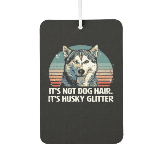 Funny & Cute Siberian Husky Dog Glitter Classic T- カーエアーフレッシュナー (正面)