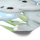 funny Cute Wild Jungle Safari Animals Birthday  ポスター (角)