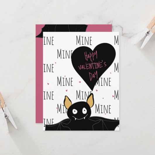 Funny Cute “You’re Fang-tastic” Bat Pun  カード (正面/裏面インサイチュ)