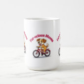 **Funny Cycling Dog – Cute Dog Riding a Bicycle Il コーヒーマグカップ (中央)