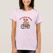 **Funny Cycling Dog – Cute Dog Riding a Bicycle Il Tシャツ (正面)