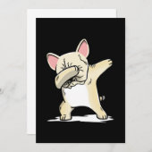 Funny Dabbing Bulldog Dog サンキューカード (正面/裏面)