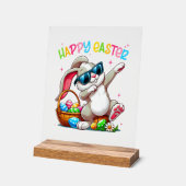 Funny Dabbing Bunny Easter Happy Easter for Boys G アクリルサイン (傾斜)