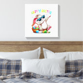 Funny Dabbing Bunny Easter Happy Easter for Boys G キャンバスプリント (インサイチュ (寝室))