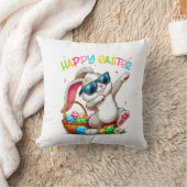 Funny Dabbing Bunny Easter Happy Easter for Boys G クッション (ブランケット)