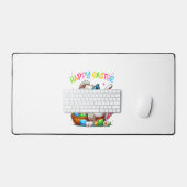 Funny Dabbing Bunny Easter Happy Easter for Boys G デスクマット (キーボード&マウス)