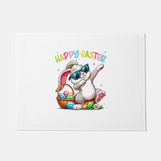 Funny Dabbing Bunny Easter Happy Easter for Boys G ドアマット (正面)