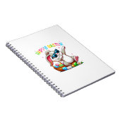 Funny Dabbing Bunny Easter Happy Easter for Boys G ノートブック (右側)