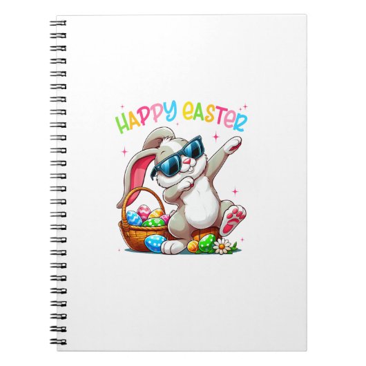 Funny Dabbing Bunny Easter Happy Easter for Boys G ノートブック (正面)