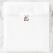 Funny Dabbing Bunny Easter Happy Easter for Boys G ハートシール (バッグ)