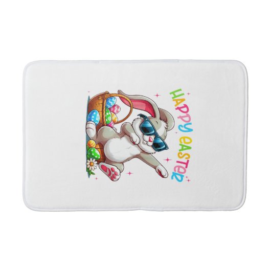 Funny Dabbing Bunny Easter Happy Easter for Boys G バスマット (正面)