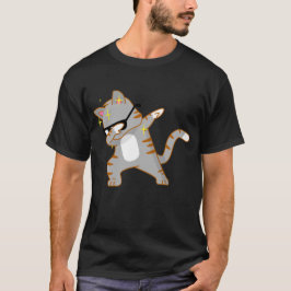 Funny Dabbing Cat Kitty with Shades Humor Shirt Tシャツ