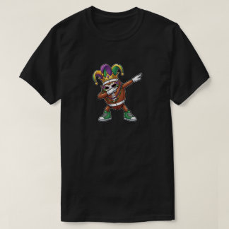 Funny Dabbing football Ball Mardi Gras Jester Hat  Tシャツ