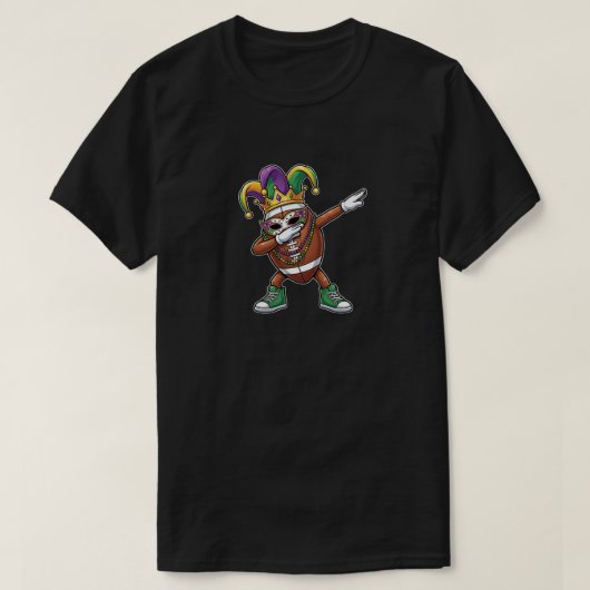 Funny Dabbing football Ball Mardi Gras Jester Hat  Tシャツ (デザイン正面)