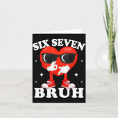 Funny Dabbing Heart Bruh 67 Meme Valentine's Day  カード (正面)