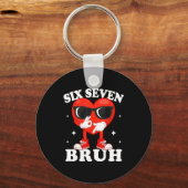Funny Dabbing Heart Bruh 67 Meme Valentine's Day  キーホルダー (正面)