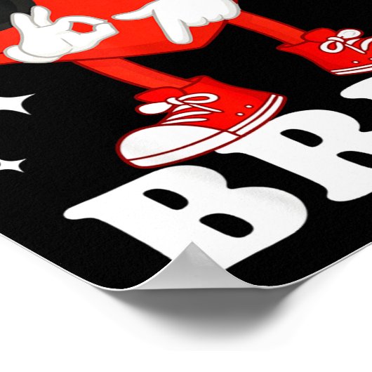 Funny Dabbing Heart Bruh 67 Meme Valentine's Day  ポスター (角)