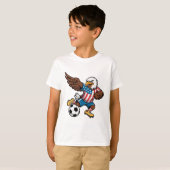 Funny Dabbing Ld Eagle Usa Soccer - Usa Flag Socce Tシャツ (正面フル)