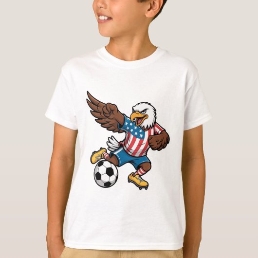 Funny Dabbing Ld Eagle Usa Soccer - Usa Flag Socce Tシャツ (正面)