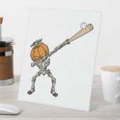 Funny Dabbing Pumpkin Head Baseball Gift Idea 台座サイン (インサイチュ)