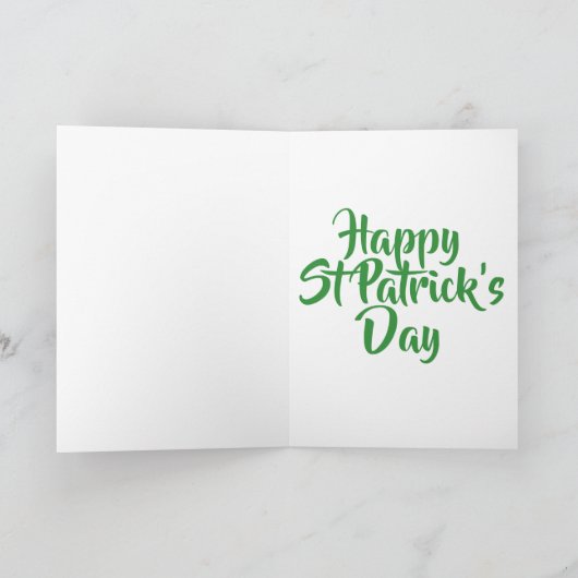 Funny Dabbing Rainbow Unicorn St Patricks Day カード (内部)