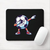 Funny Dabbing Soccer Ball Cartoon Srt Gift Kids Bo マウスパッド (マウス)