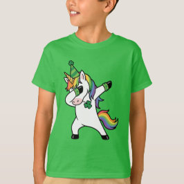 Funny Dabbing Unicorn Rainbow St Patricks Day Tシャツ
