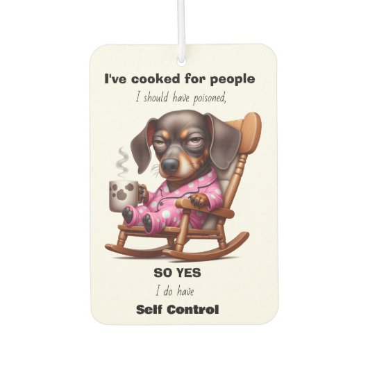 FUNNY DACHSHUND  カーエアーフレッシュナー (正面)